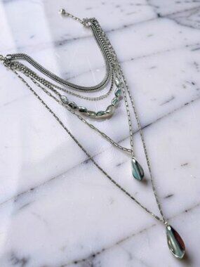 NWOT Free People Custom Piece Now Or Never Layer Necklace - One Size